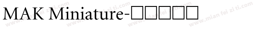 MAK Miniature字体转换